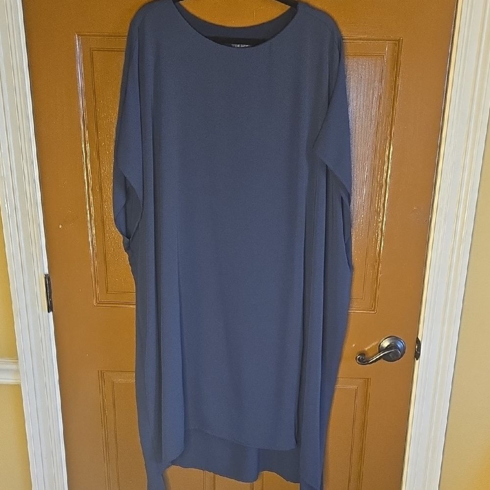 J Jill-Navy asymmetrical oversized flowy dress Sz L